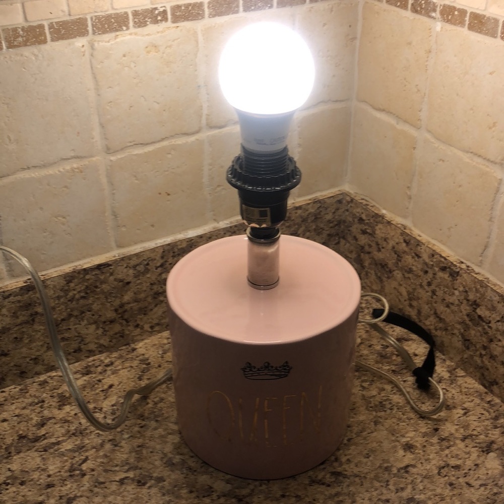 Pink Rae Dunn Queen Lamp Base - Picture 2 of 5